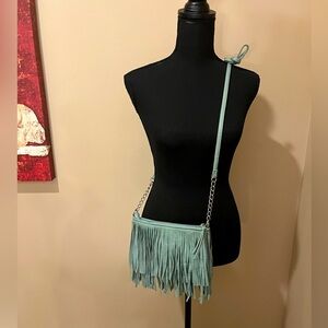 Sonoma Sage Green  Crossbody Bag Fringe